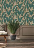 Échantillon Justine Beige Vert 